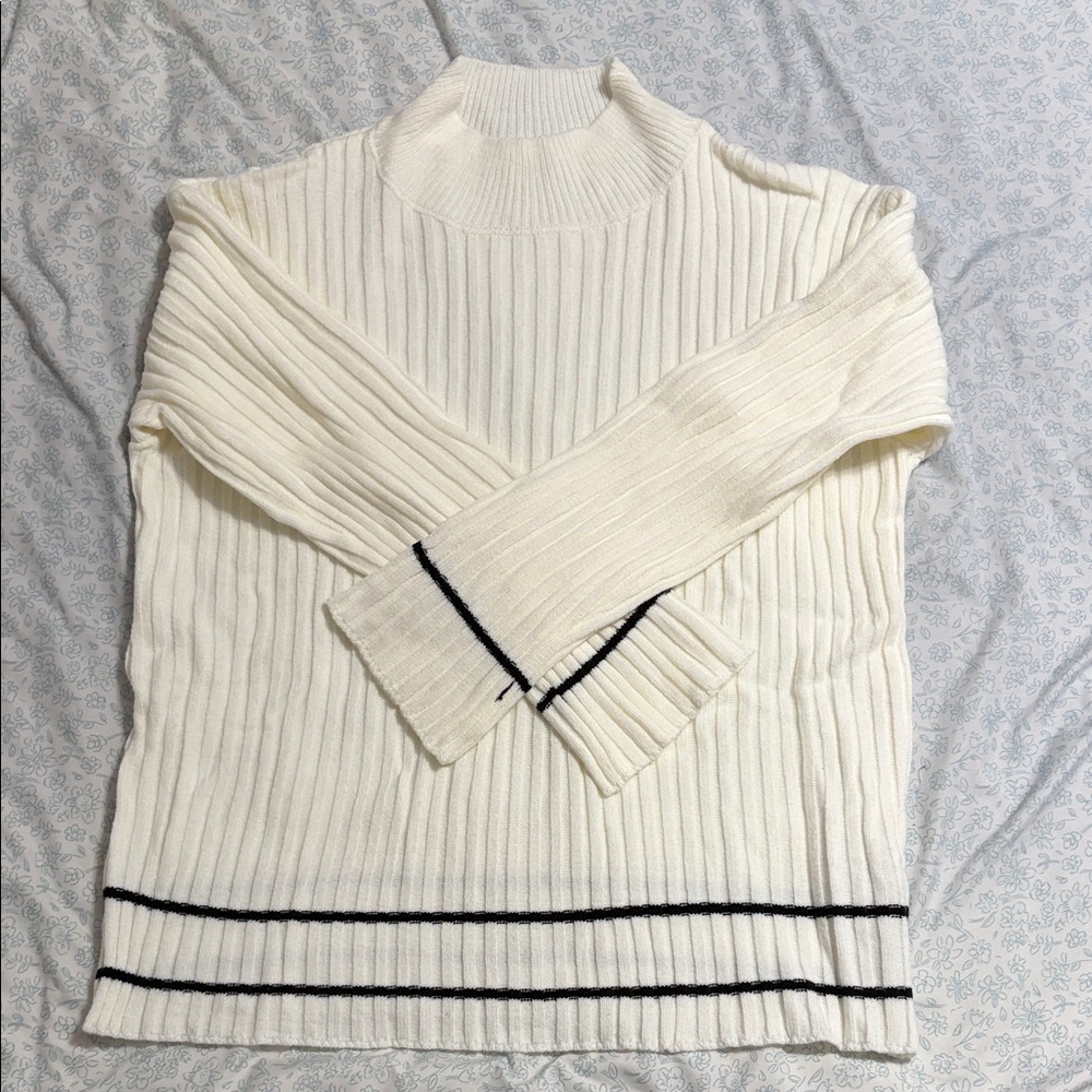 Elegant White Turtleneck Sweater